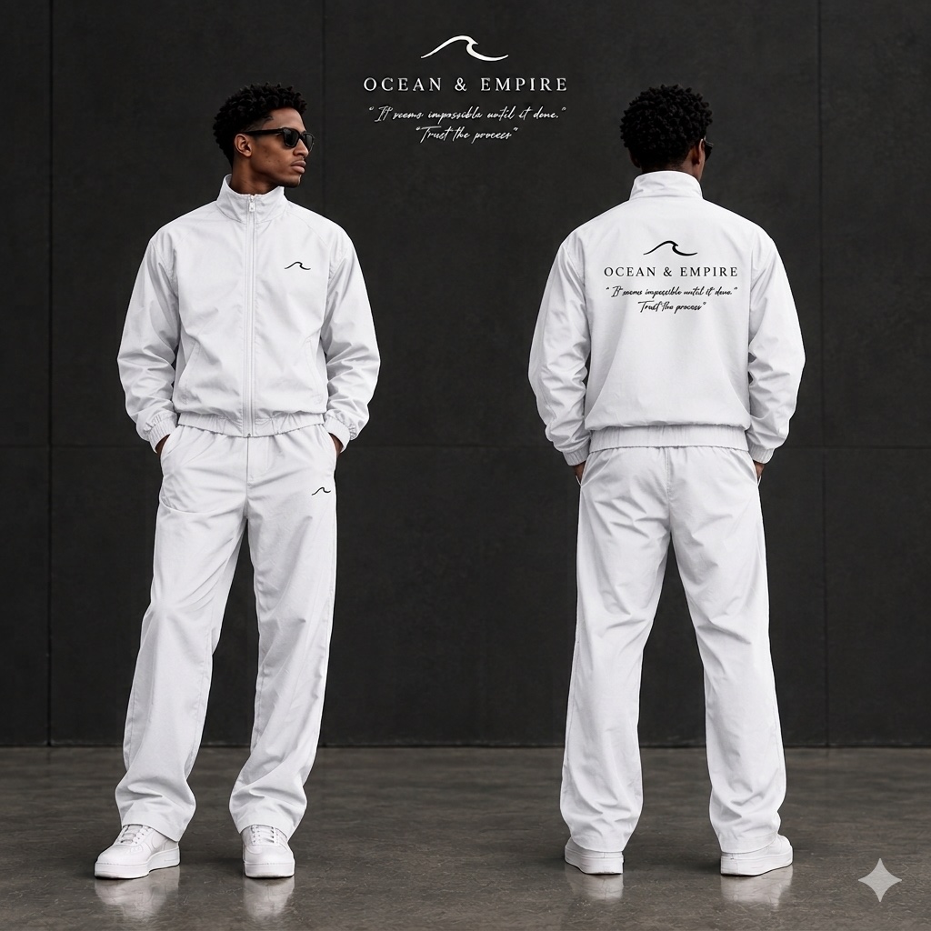 Ocean and Empire White Tracksuit
