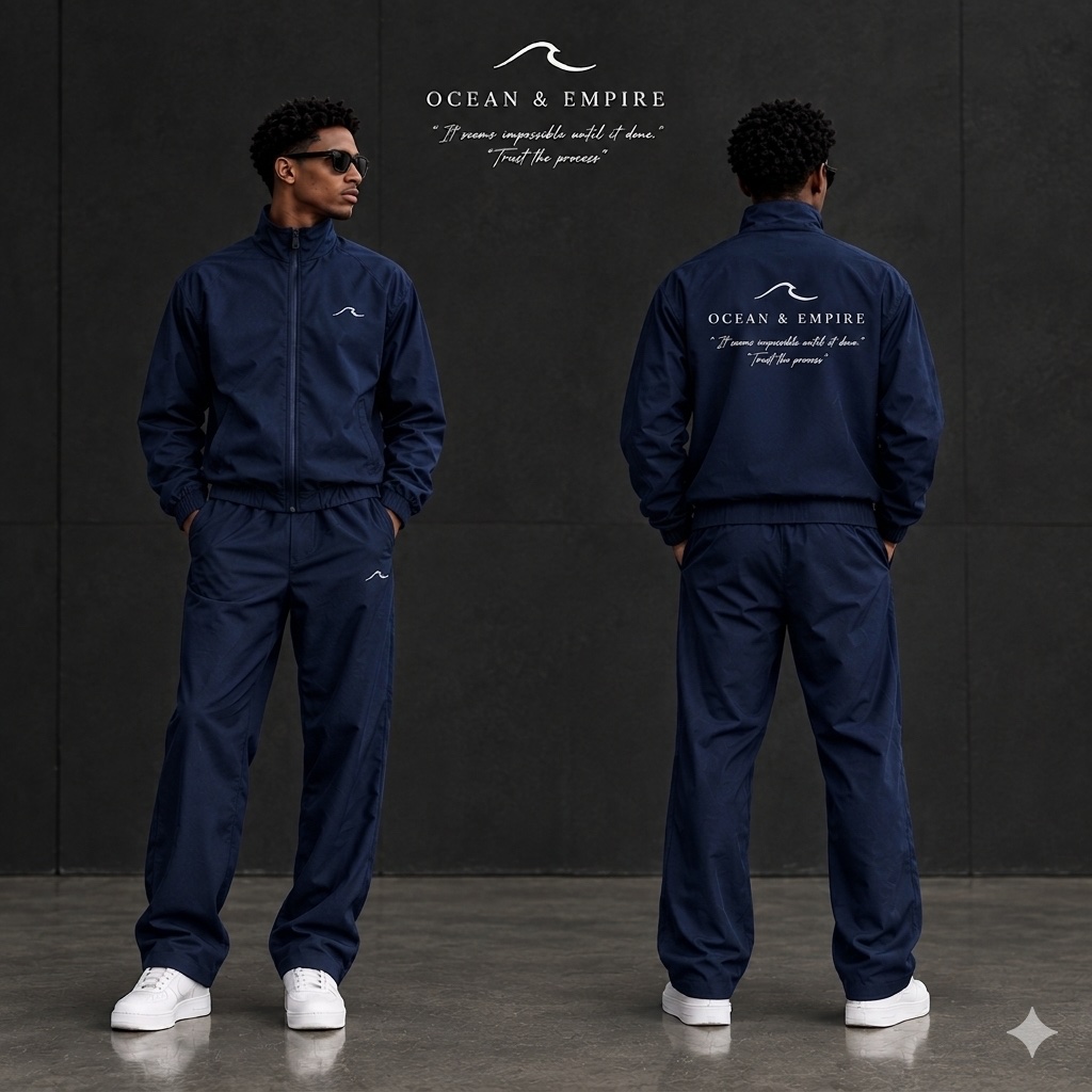 Ocean and Empire Navy Blue Tracksuit