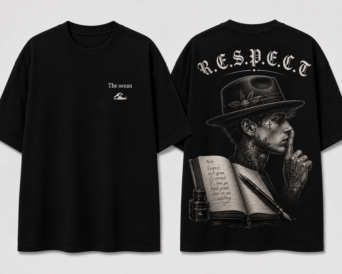 Ocean Respect Graphic T-shirt Black