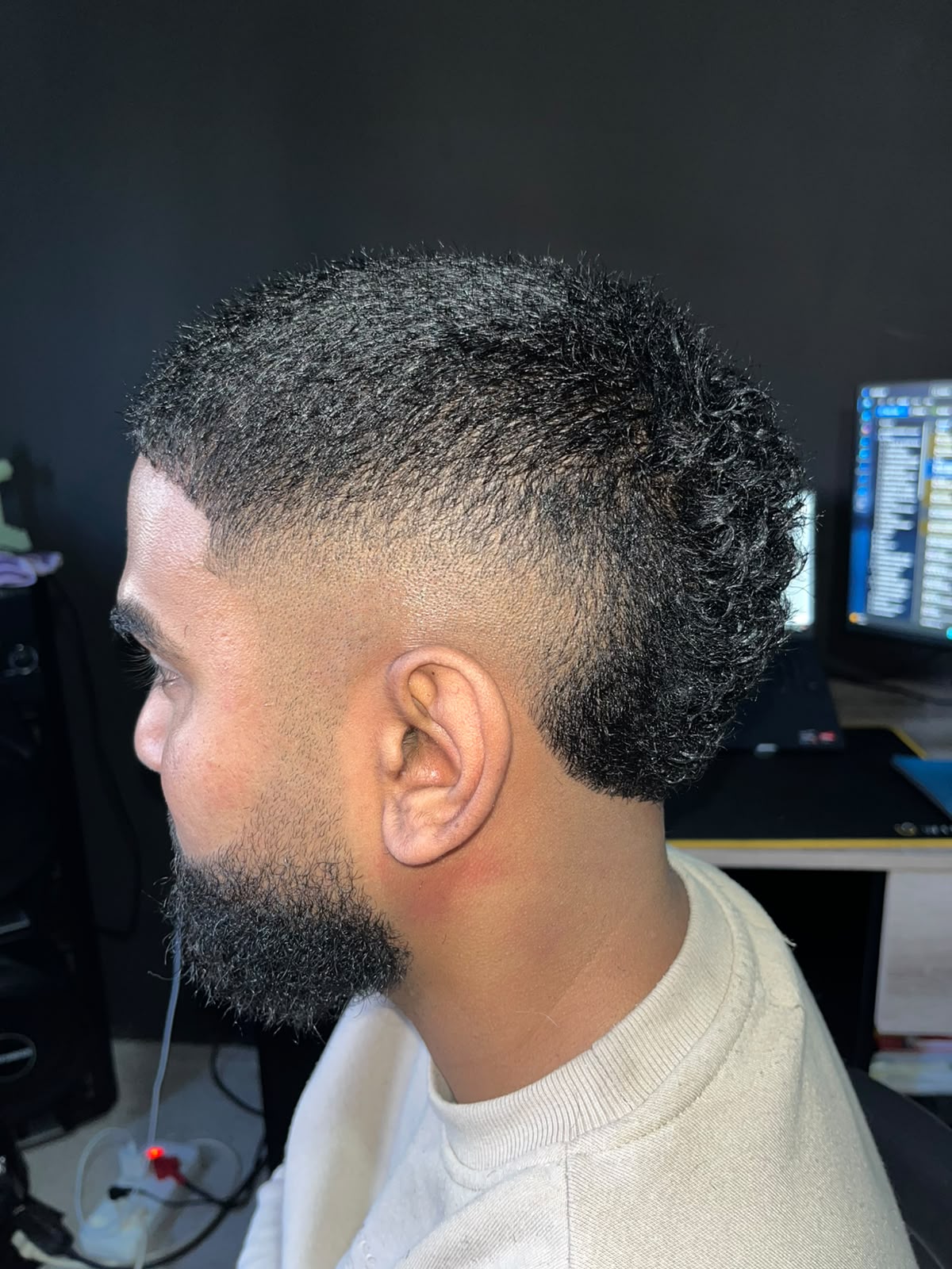 Michaela Merino professional fade haircut