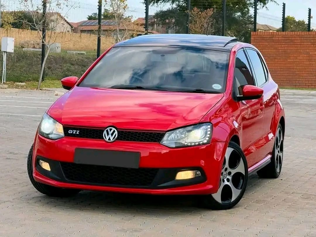 Red Volkswagen Polo GTI, one of the Takalo Transport & Projects vehicles