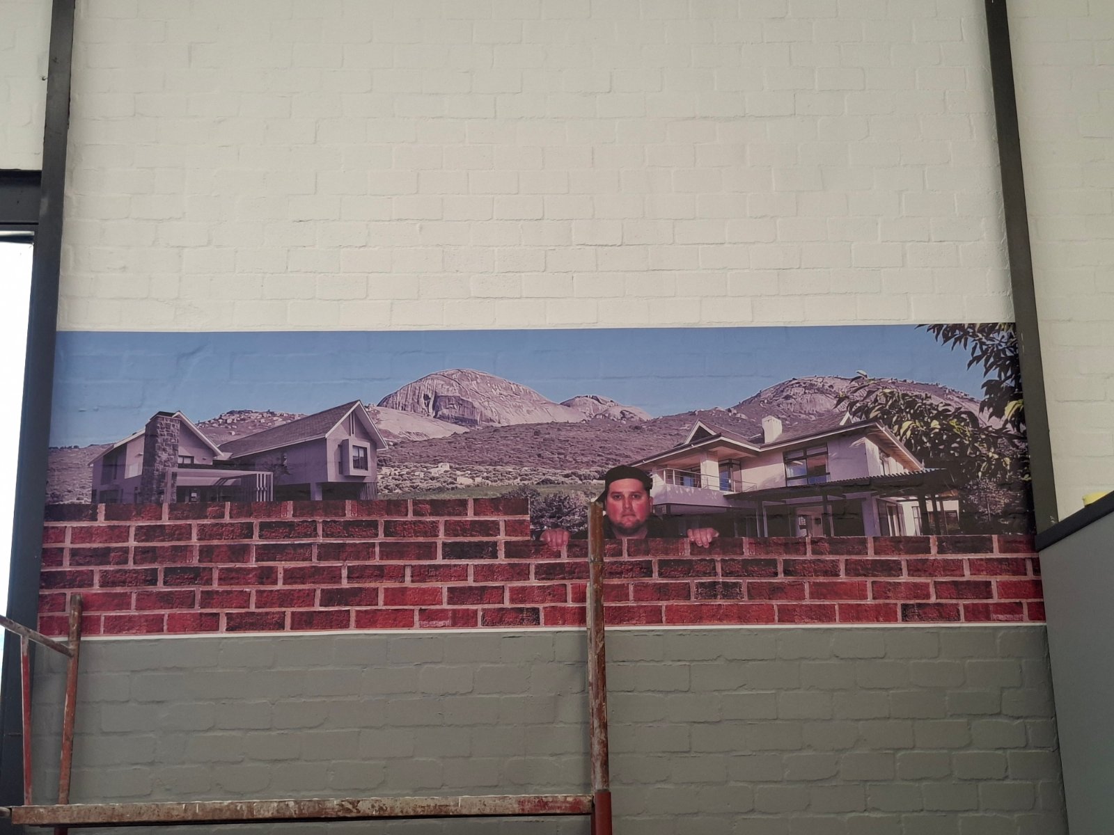 Wall mural detailing close up