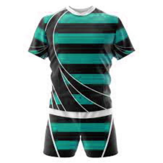 Green and black sports uniform mockup