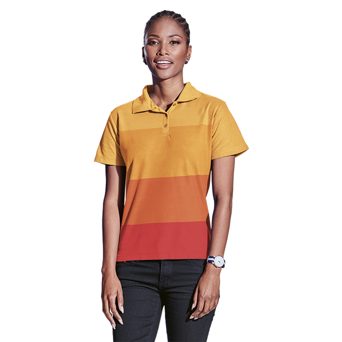 Yellow corporate polo shirt printing