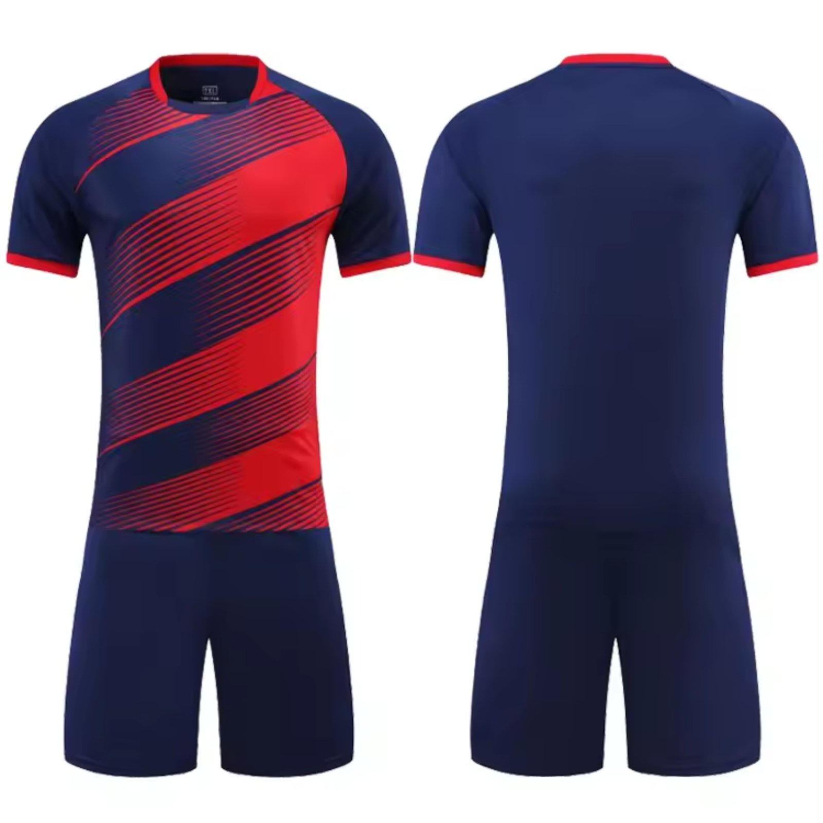 Red and blue sports uniform mockup