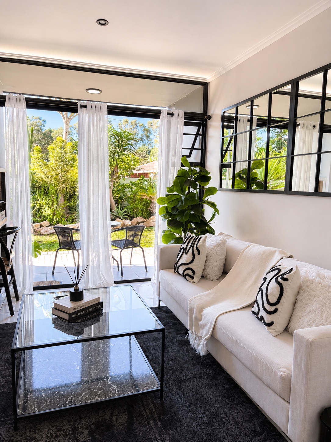 Elegant living room at Grand Stays