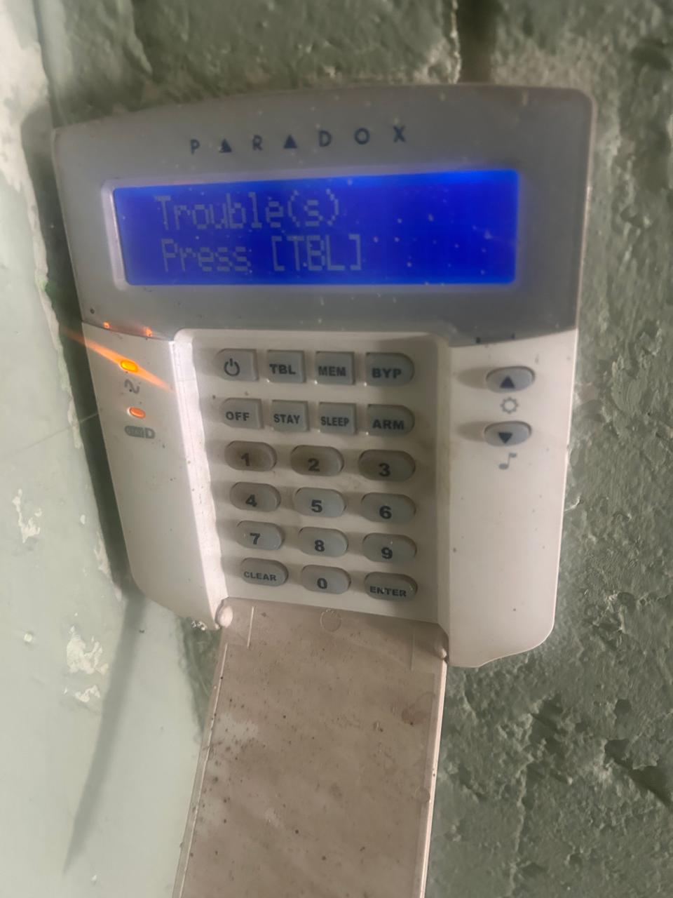 Paradox alarm system keypad installation