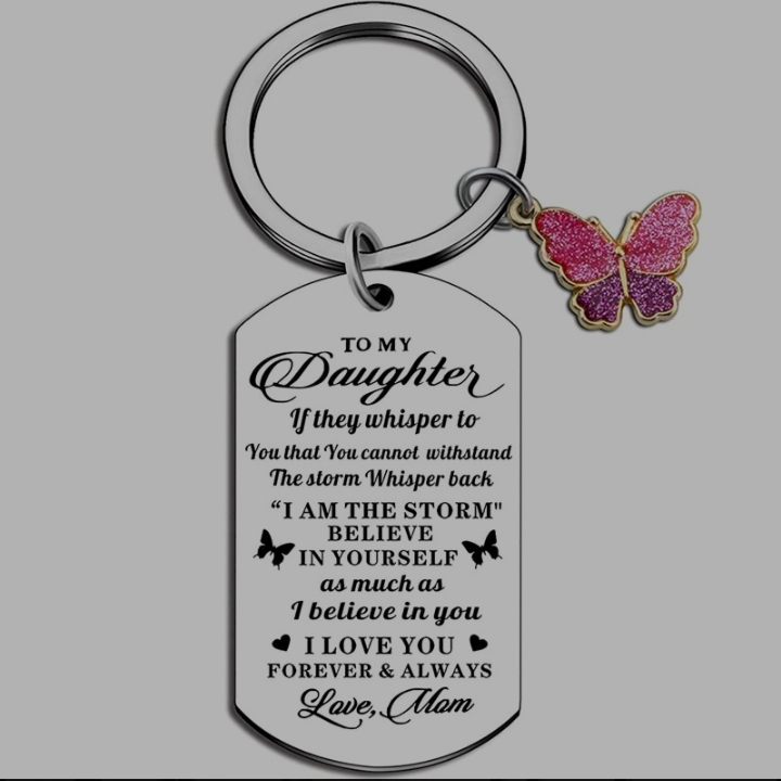 Inspirational Daughter Keychain