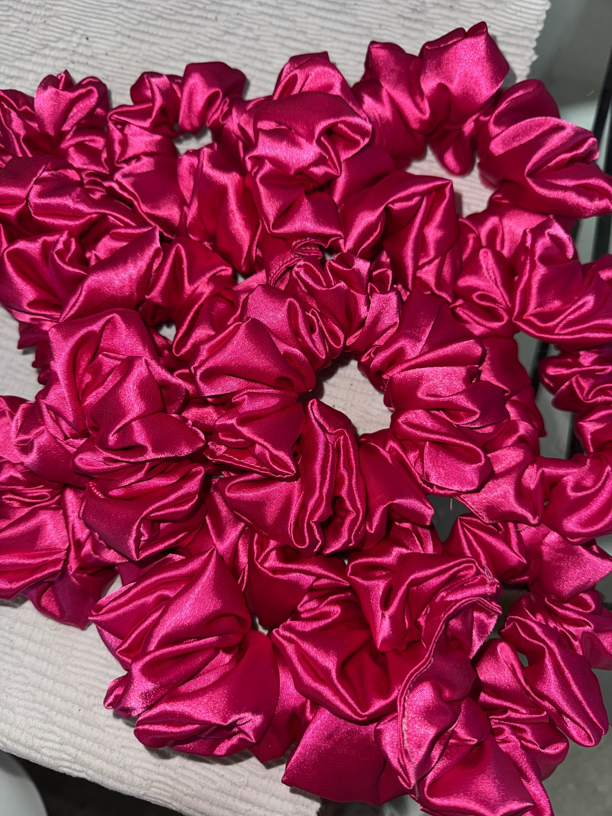 Vibrant Satin Scrunchies